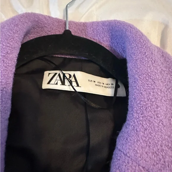 ZARA Textured Blazer and Mini Skirt Set - Lilac, Lavender - Picture 8 of 12